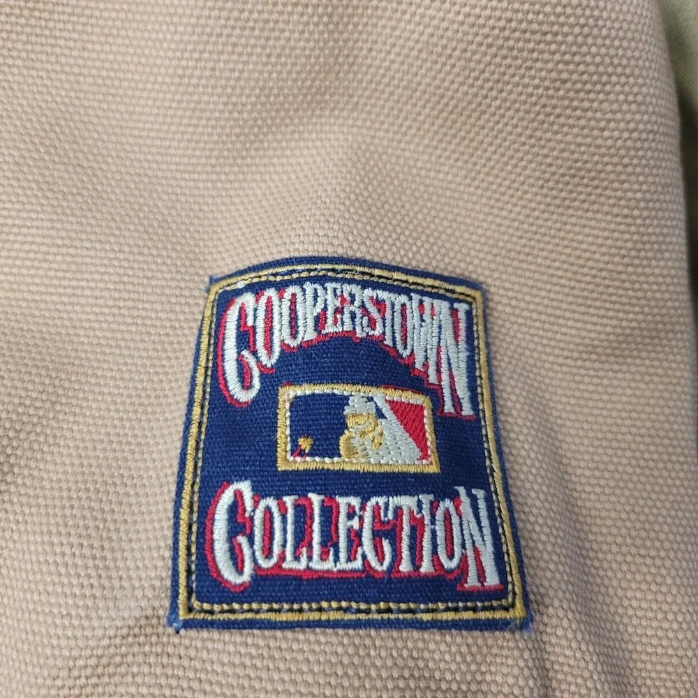 Cooperstown Collection Red Sox Messenger Bag Unisex Large Brown Leather Canvas